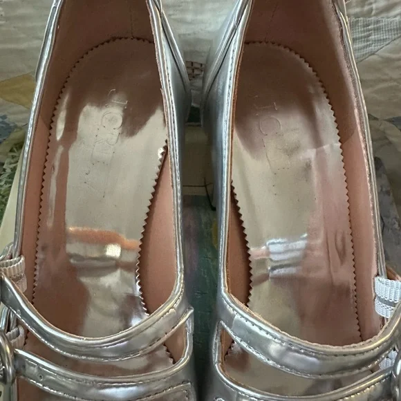 Maisie double strap heels in Metallic leather size 6 1/2 - Picture 7 of 7